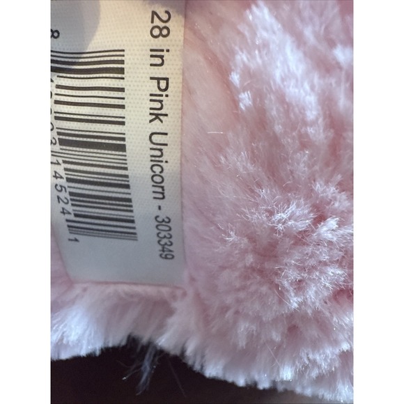 Holiday Time Pink 28" Plush Unicorn Floppy Plush Pals - Picture 8 of 8